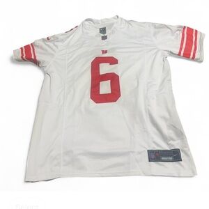 Nike New York Giants Jaxson Dart #6 white and red football jersey Size L
